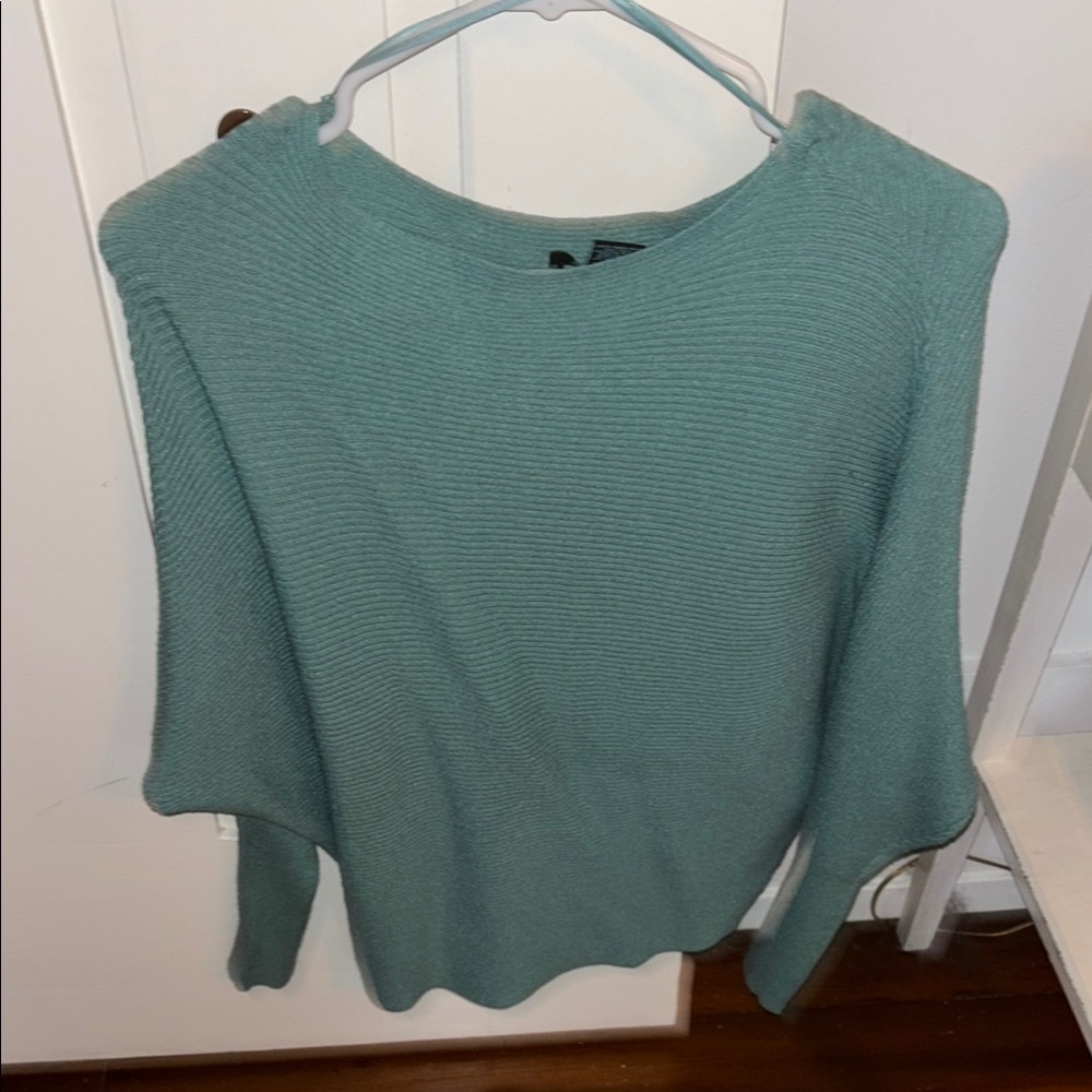 Faith & Zoe Sea Green Crew Neck Sweater